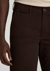 American Tall Discount | Carman TAPERED Chinos for Tall Men in Chocolate