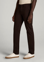 American Tall Discount | Carman TAPERED Chinos for Tall Men in Chocolate