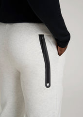 American Tall Online | Tech Motion Fleece Joggers for Tall Men in Heather Frost