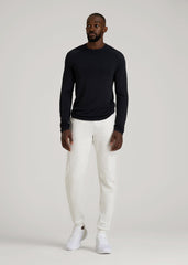 American Tall Online | Tech Motion Fleece Joggers for Tall Men in Heather Frost