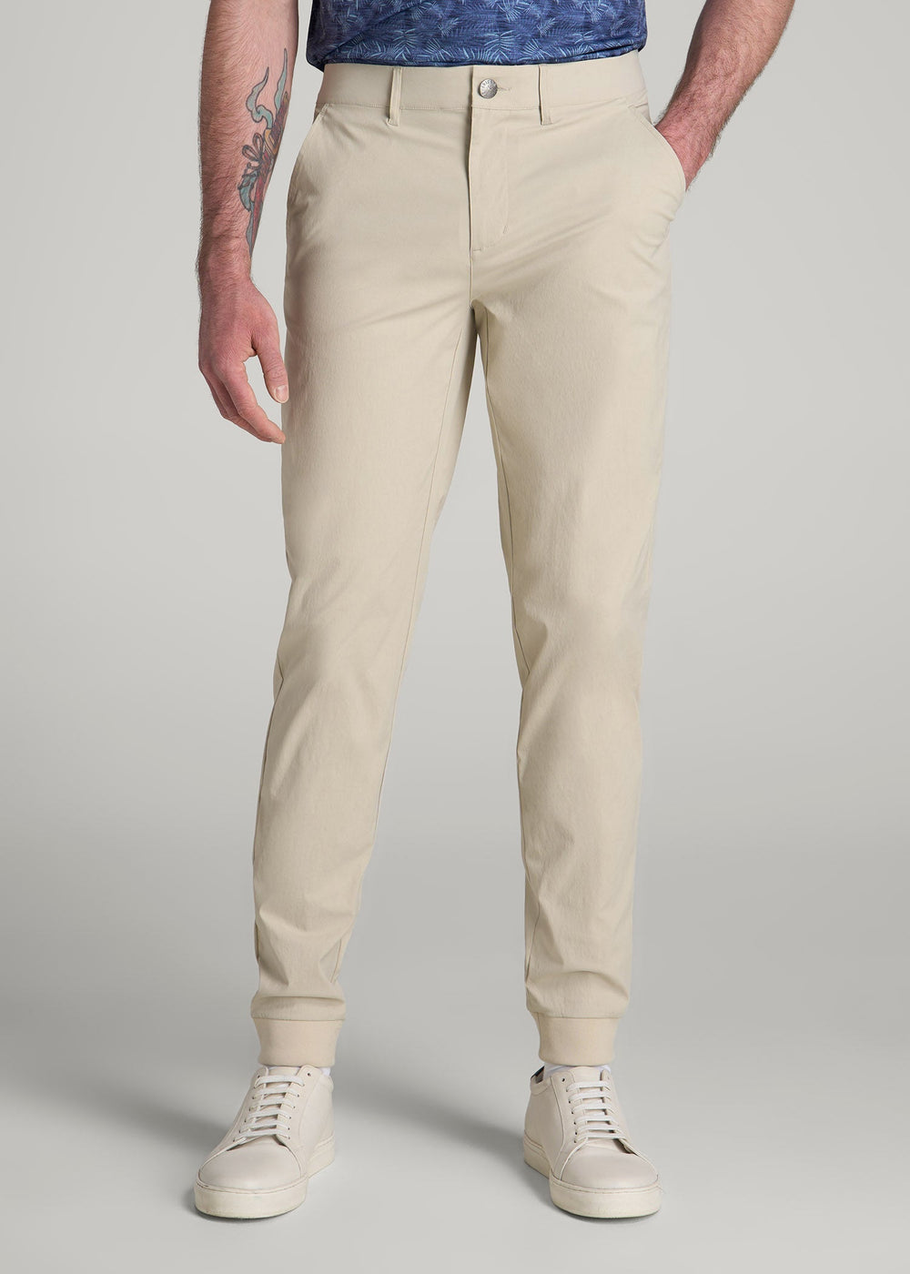 American Tall Outlet | Traveler Joggers for Tall Men in Stone