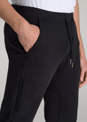 American Tall Online | Microsanded French Terry Sweatpants for Tall Men in Black