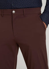 American Tall Sale | TAPERED FIT Traveler Chino Pants for Tall Men in Oxblood