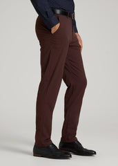 American Tall Sale | TAPERED FIT Traveler Chino Pants for Tall Men in Oxblood