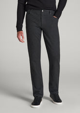 American Tall Online Shop | TAPERED-FIT Stretch Flannel 5 Pocket Pants for Tall Men in Storm Grey Mix