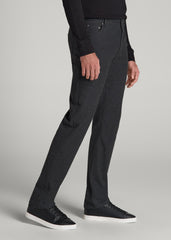 American Tall Online Shop | TAPERED-FIT Stretch Flannel 5 Pocket Pants for Tall Men in Storm Grey Mix