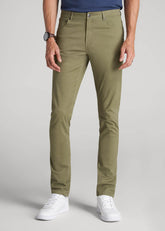 American Tall Online | Carman TAPERED Fit Five Pocket Pants for Tall Men in Fatigue Green