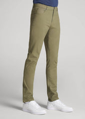American Tall Online | Carman TAPERED Fit Five Pocket Pants for Tall Men in Fatigue Green