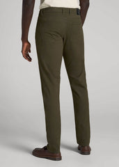 American Tall Outlet | Carman TAPERED Fit Five Pocket Pants for Tall Men in Camo Green
