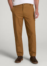 American Tall For Sale | LJ&S Stretch Canvas REGULAR-FIT Carpenter's Pants for Tall Men in Dusty Brown