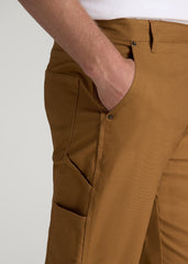 American Tall For Sale | LJ&S Stretch Canvas REGULAR-FIT Carpenter's Pants for Tall Men in Dusty Brown