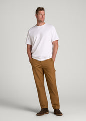 American Tall For Sale | LJ&S Stretch Canvas REGULAR-FIT Carpenter's Pants for Tall Men in Dusty Brown