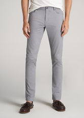 American Tall Sale | Carman TAPERED Fit Five Pocket Pants for Tall Men in Pebble Grey