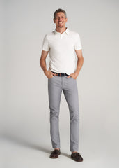 American Tall Sale | Carman TAPERED Fit Five Pocket Pants for Tall Men in Pebble Grey