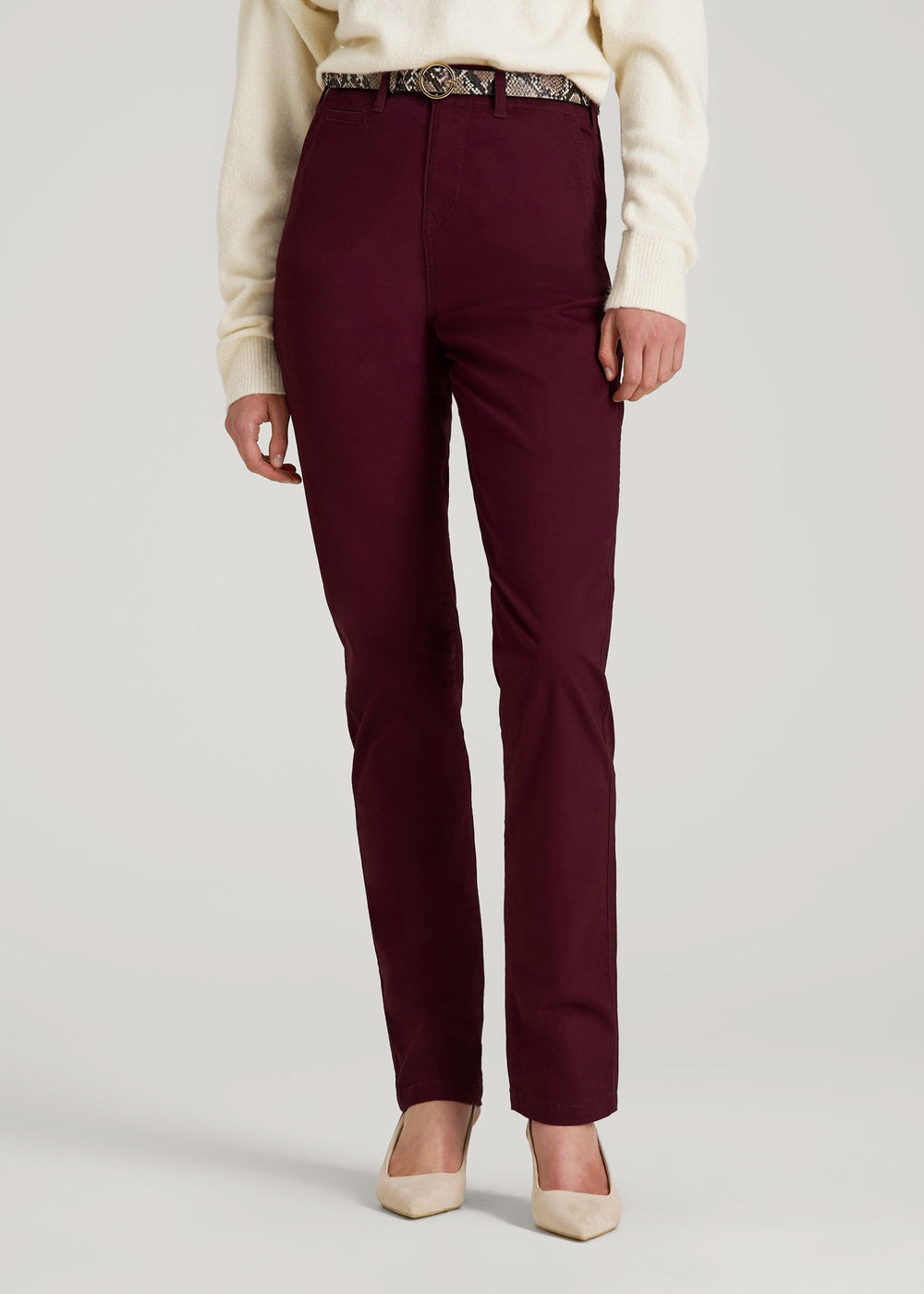 American Tall Online | High Rise Tapered Chino Pants for Tall Women in Port Royale