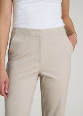 American Tall Outlet | Freedom Flex Slim Straight Leg Dress Pants for Tall Women in Stone