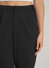 American Tall Discount | Commuter Pleated Jogger Pant for Tall Women in Black
