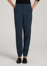 American Tall For Sale | Commuter Pleated Jogger Pant in for Tall Women Navy