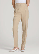American Tall For Sale | High Rise Pants with Darts for Tall Women in Light Camel