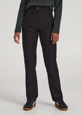 American Tall Online Shop | High-Waisted Carpenter Pocket Pants for Tall Women in Black