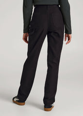 American Tall Online Shop | High-Waisted Carpenter Pocket Pants for Tall Women in Black