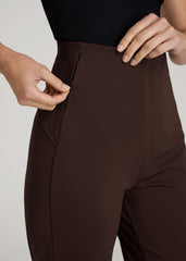 American Tall Sale | High Rise Pull On Mini Flare Pant for Tall Women in Espresso