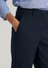 American Tall Sale | Flat Front Tapered Dress Pants for Tall Women in True Navy