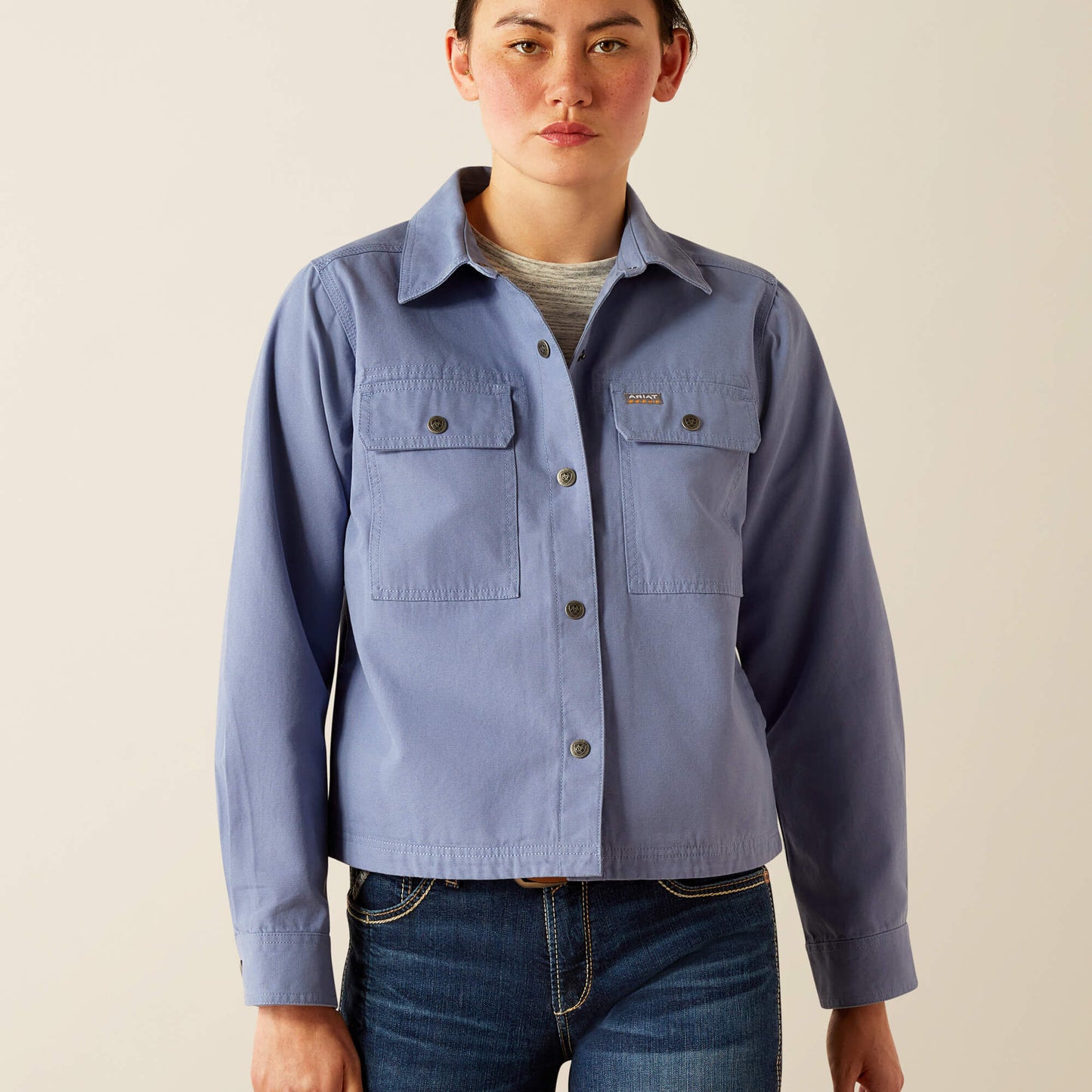 Ariat Rebar Cropped Woven Shirt Jacket