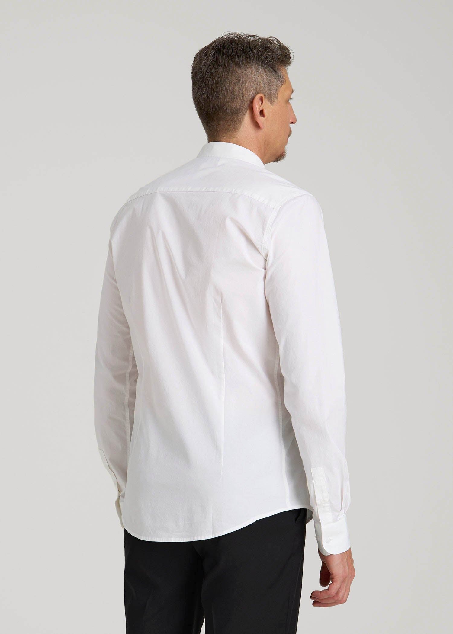 American Tall Discount | Oskar Easy Care Dress Shirt for Tall Men in Bright White