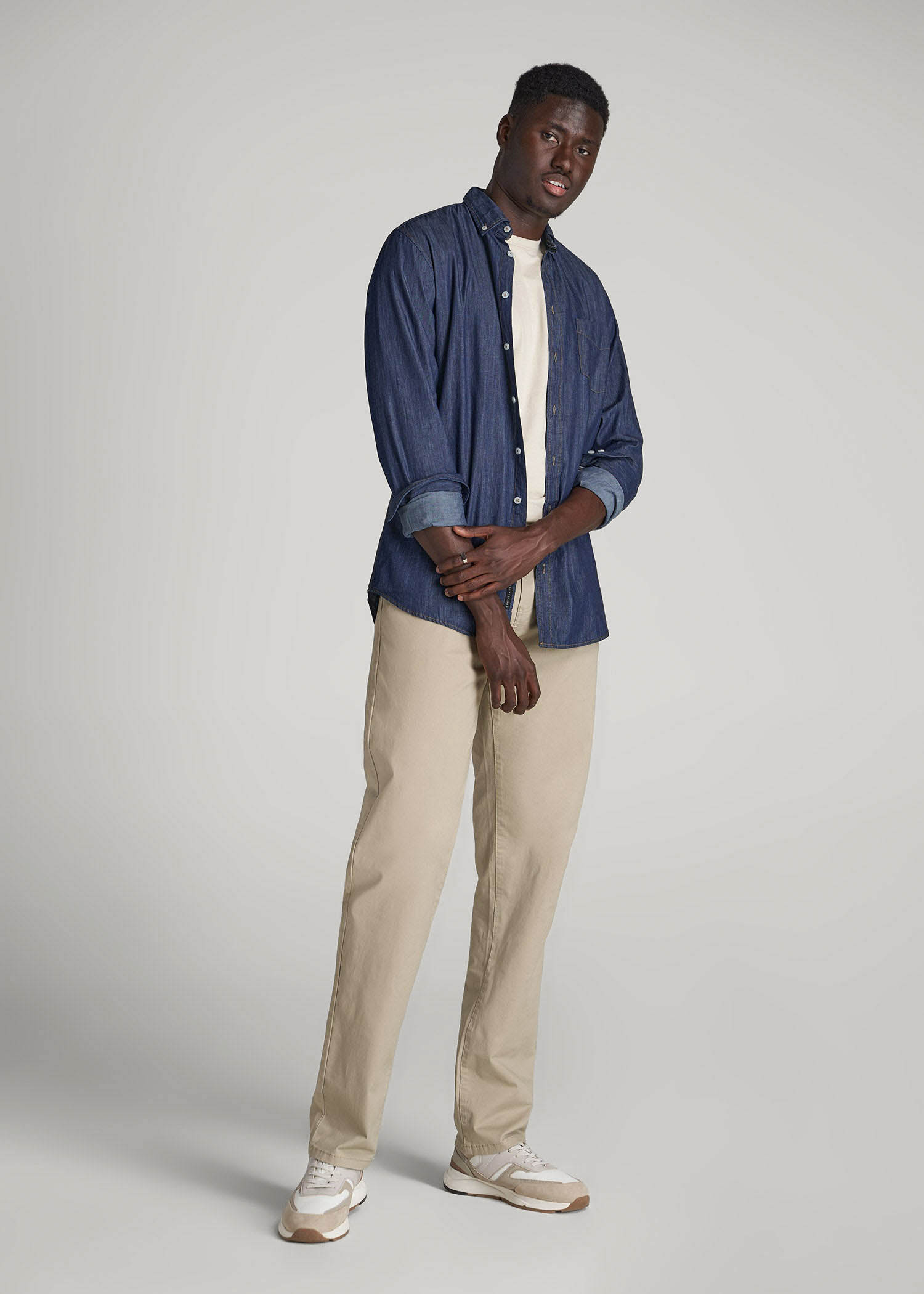 American Tall Online | Mason RELAXED Chinos for Tall Men in Desert Khaki