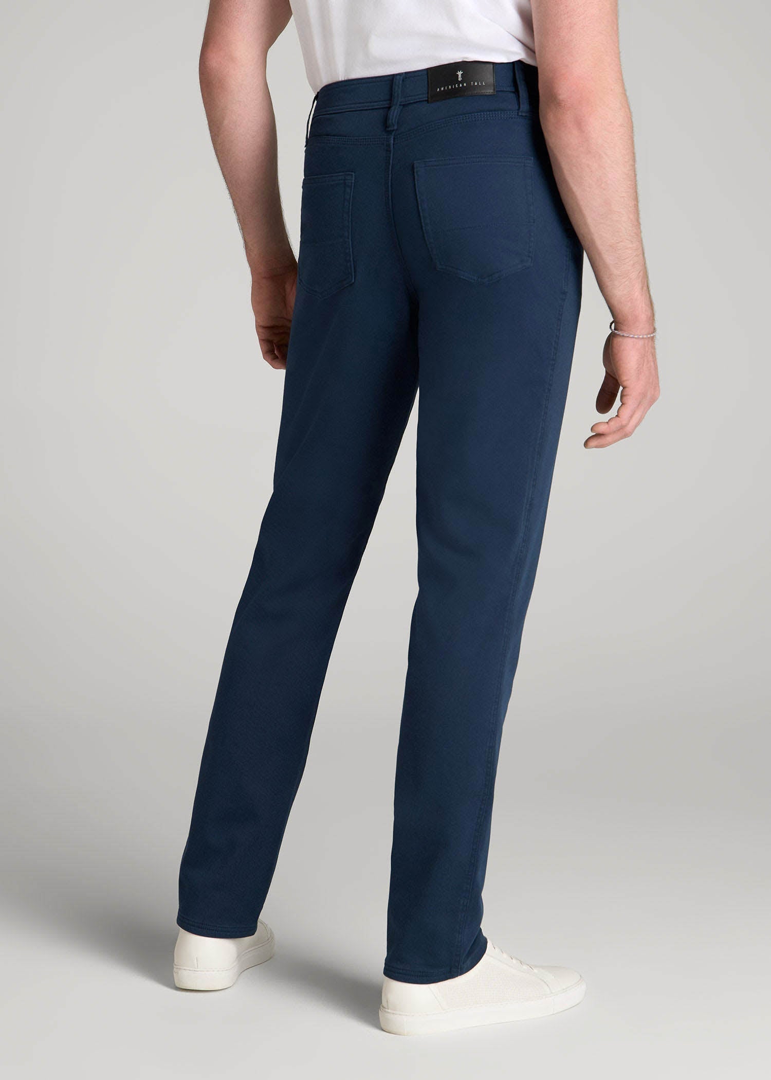 American Tall Sale | Everyday Comfort 5-Pocket TAPERED-FIT Pant for Tall Men in Marine Navy