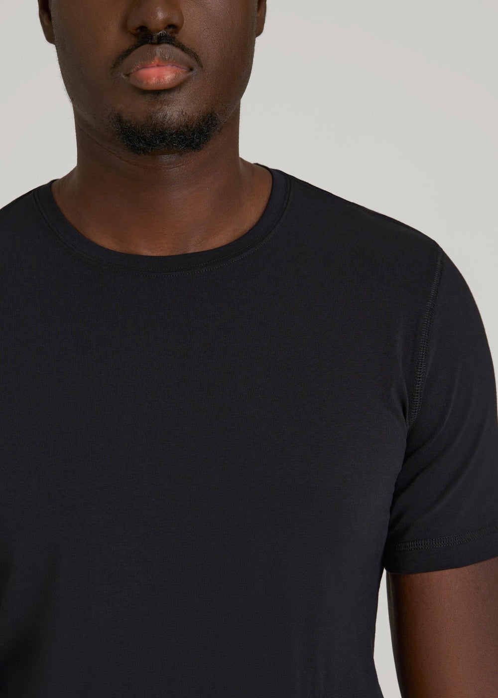 American Tall Outlet | The Essential Slim Fit Crewneck Tee for Tall Men in Black