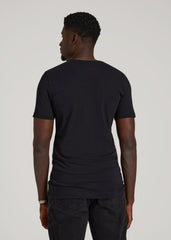 American Tall Outlet | The Essential Slim Fit Crewneck Tee for Tall Men in Black