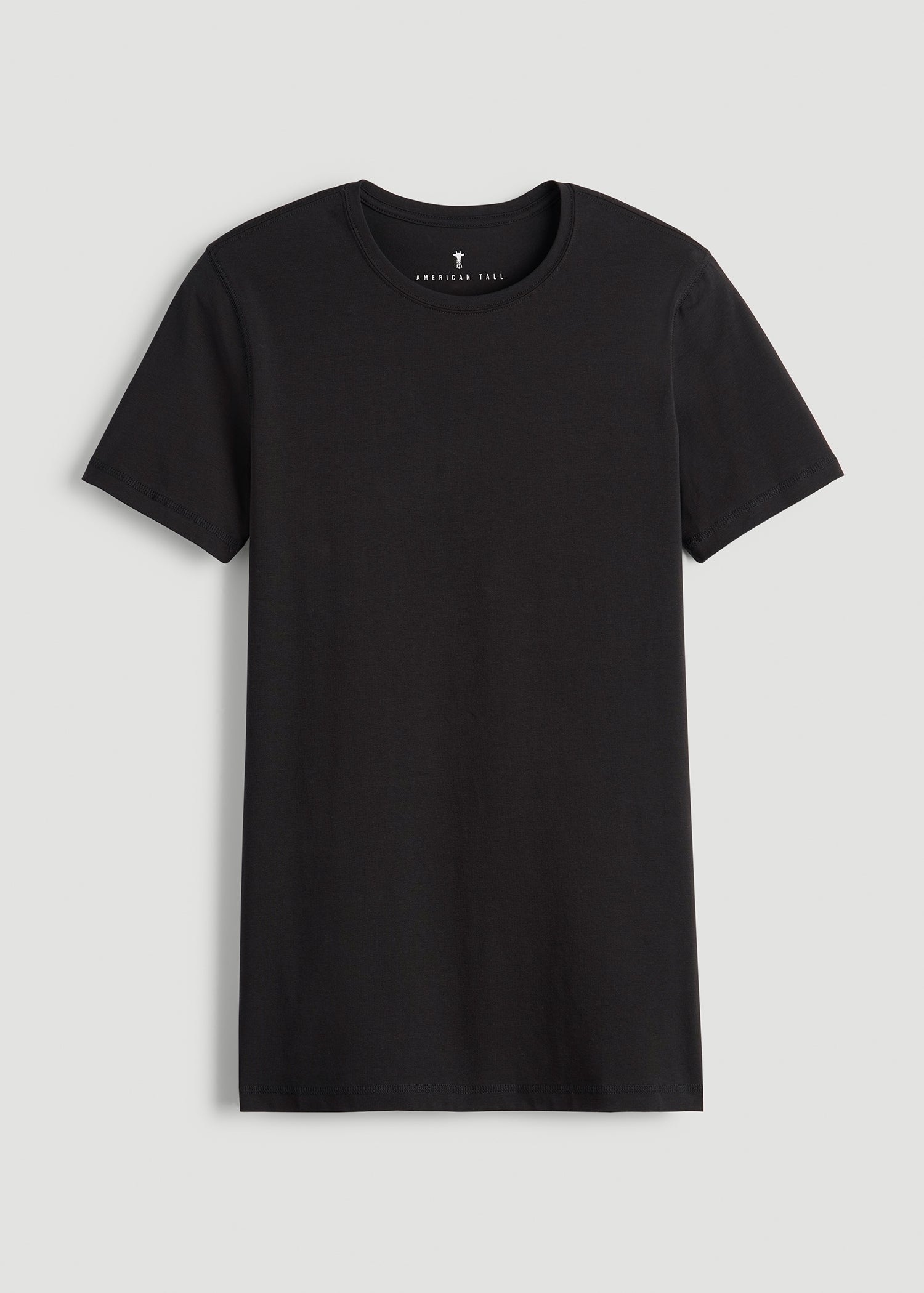 American Tall Outlet | The Essential Slim Fit Crewneck Tee for Tall Men in Black