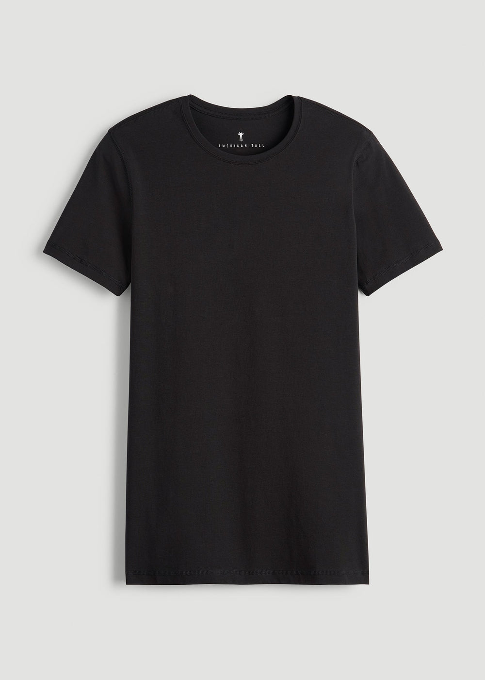 American Tall Outlet | The Essential Slim Fit Crewneck Tee for Tall Men in Black