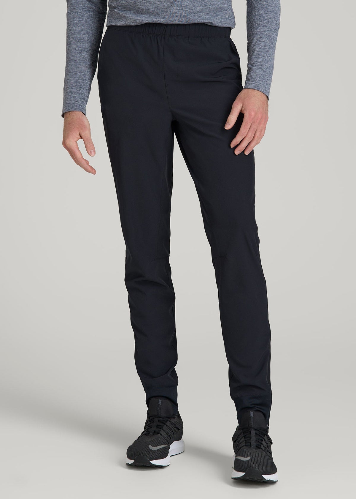 American Tall For Sale | Featherweight Perforated Training Jogger for Tall Men in Black