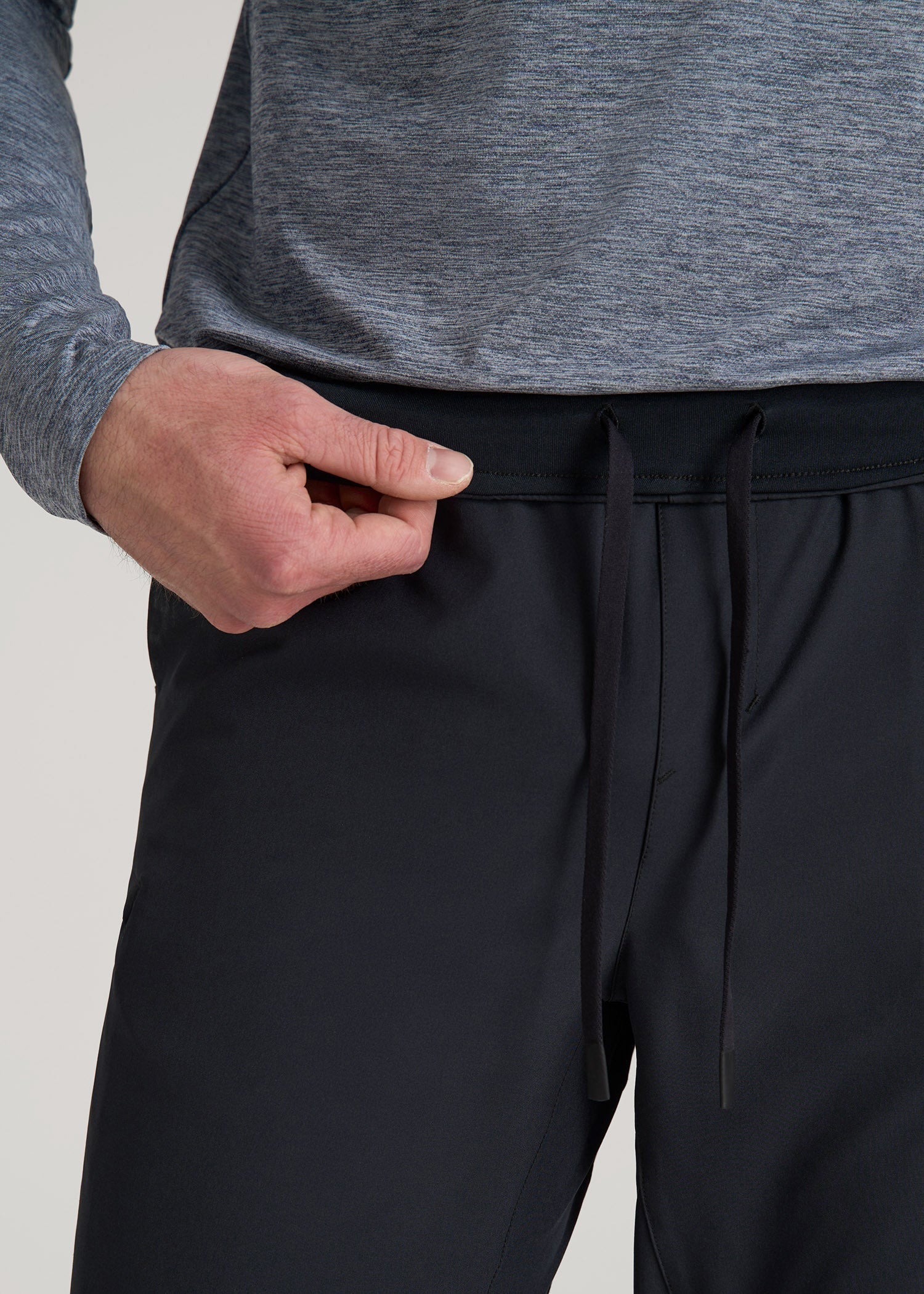 American Tall For Sale | Featherweight Perforated Training Jogger for Tall Men in Black