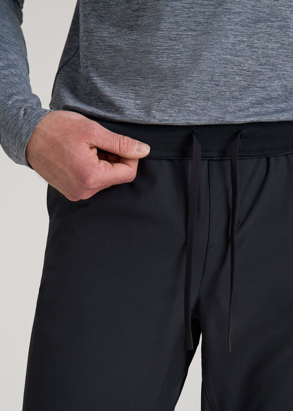 American Tall For Sale | Featherweight Perforated Training Jogger for Tall Men in Black