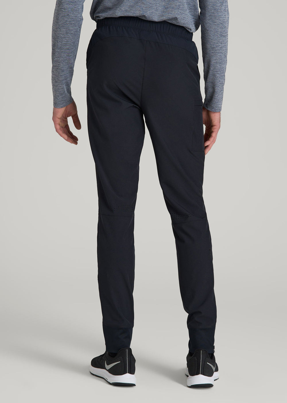 American Tall For Sale | Featherweight Perforated Training Jogger for Tall Men in Black