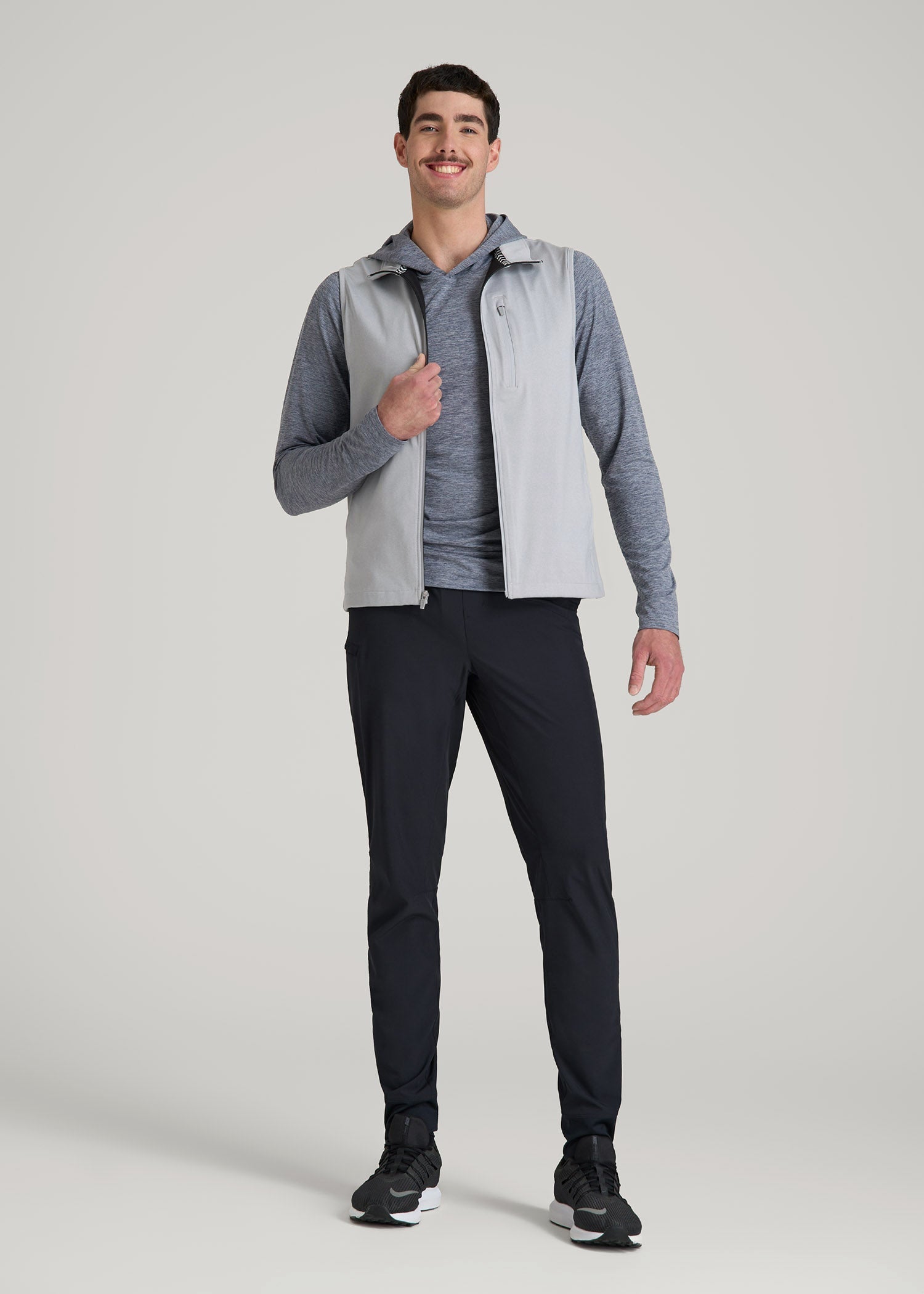 American Tall For Sale | Featherweight Perforated Training Jogger for Tall Men in Black