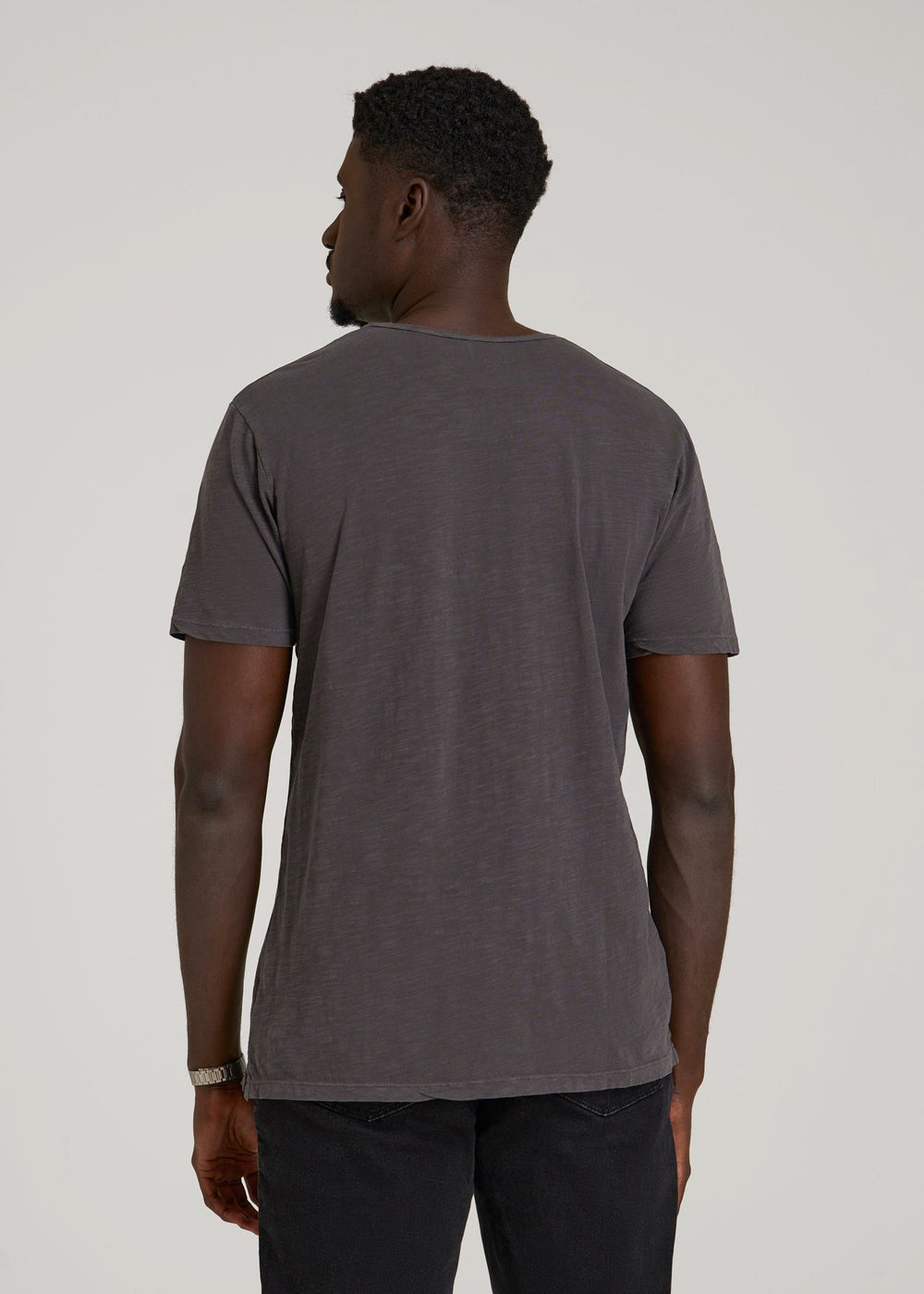 American Tall Online Shop | REGULAR-FIT Slub Tee for Tall Men in Charcoal