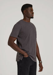 American Tall Online Shop | REGULAR-FIT Slub Tee for Tall Men in Charcoal