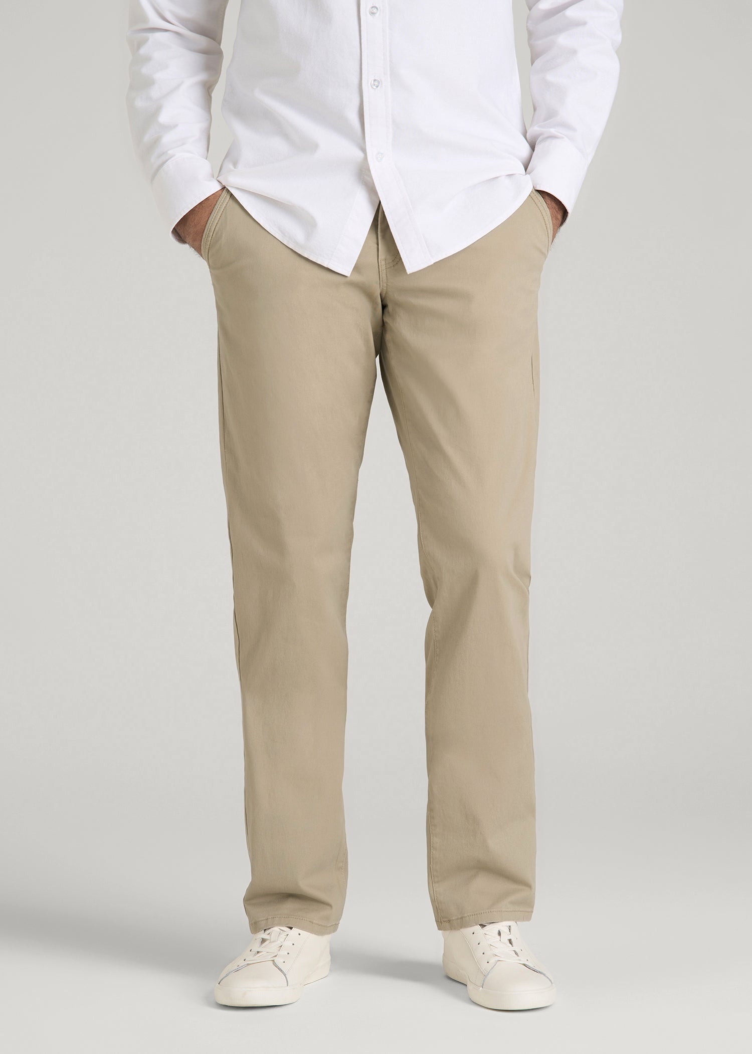 American Tall Online | Carman TAPERED Chinos for Tall Men in Desert Khaki