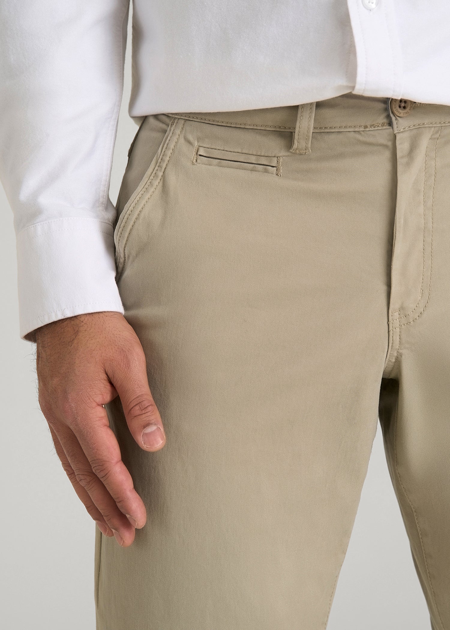 American Tall Online | Carman TAPERED Chinos for Tall Men in Desert Khaki