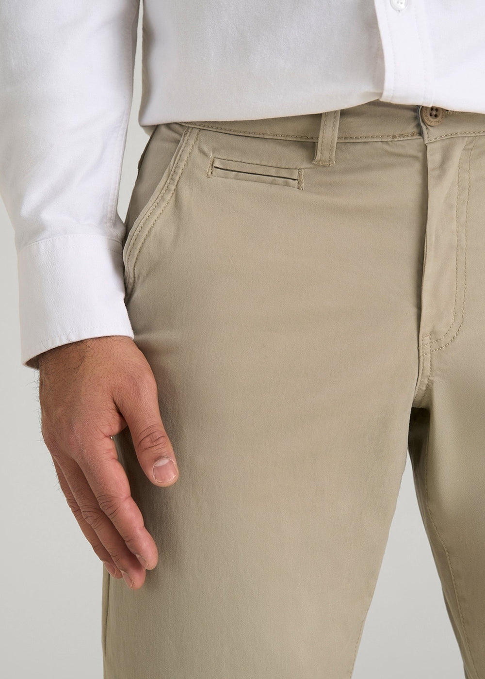 American Tall Online | Carman TAPERED Chinos for Tall Men in Desert Khaki