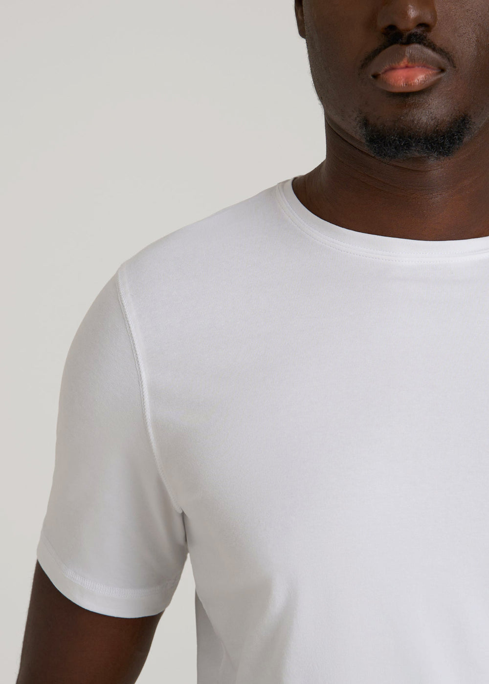 American Tall Outlet | The Essential Slim Fit Crewneck Tee for Tall Men in White