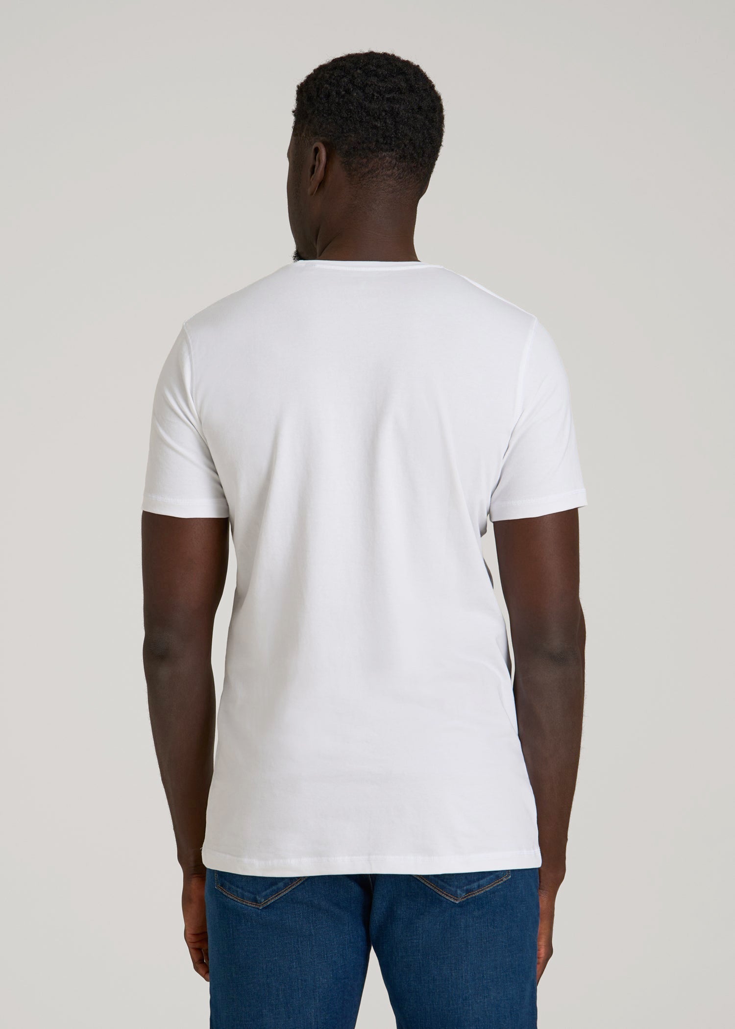 American Tall Outlet | The Essential Slim Fit Crewneck Tee for Tall Men in White