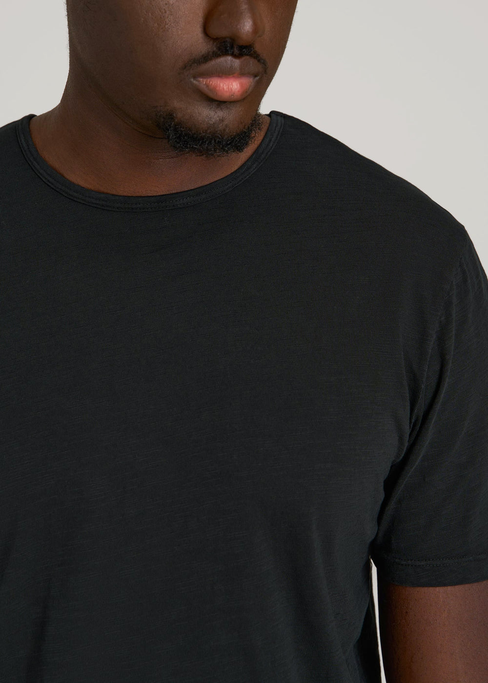 American Tall Discount | REGULAR-FIT Slub Tee for Tall Men in Black