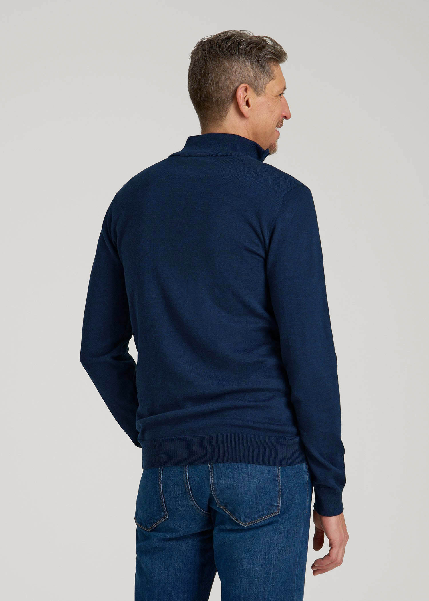 American Tall Online | Everyday Quarter-Zip Sweater for Tall Men in Patriot Blue