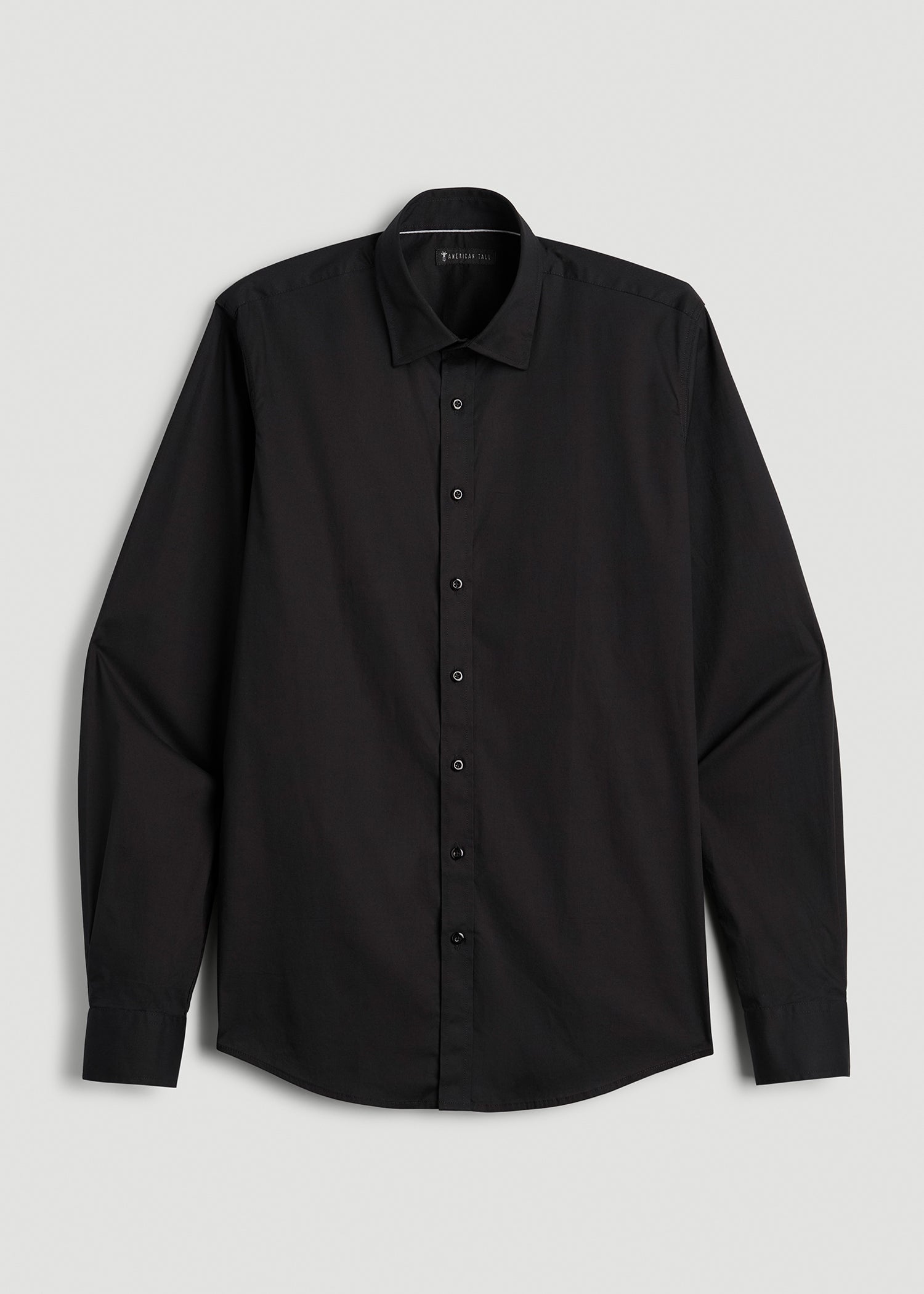 American Tall Sale | Oskar Easy Care Dress Shirt for Tall Men in Black